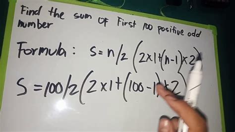 find the sum of the first 100 positive odd numbers|Sum of First 100 Odd Numbers .